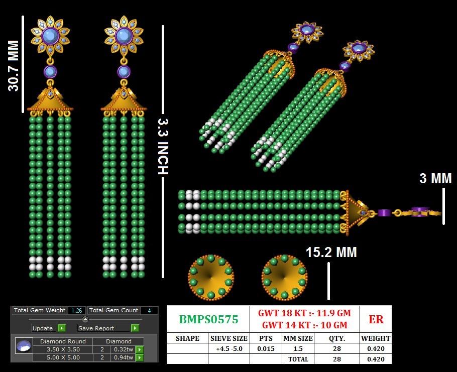 Luxurious Emerald Pendant Set