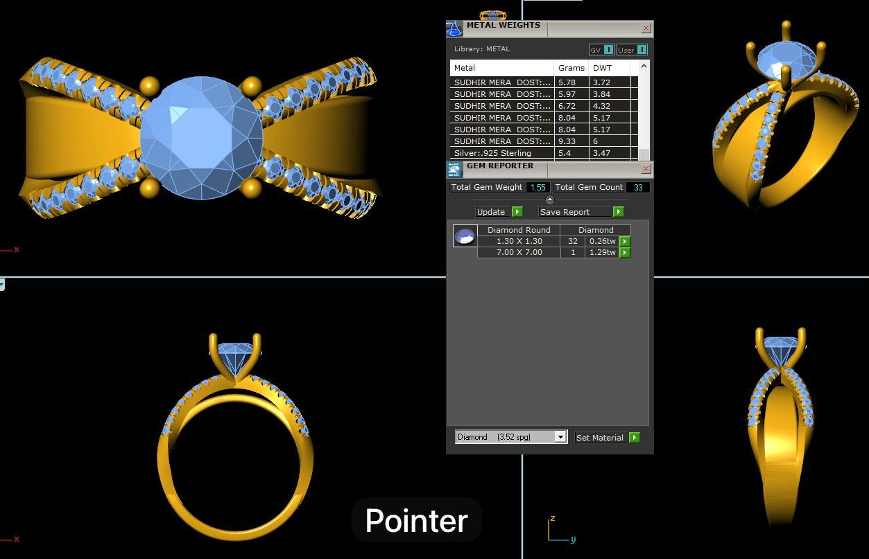Lusture Solitaire Ring