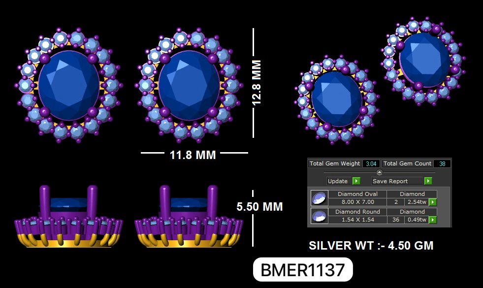 Diana Earrings (Non - Changeable)