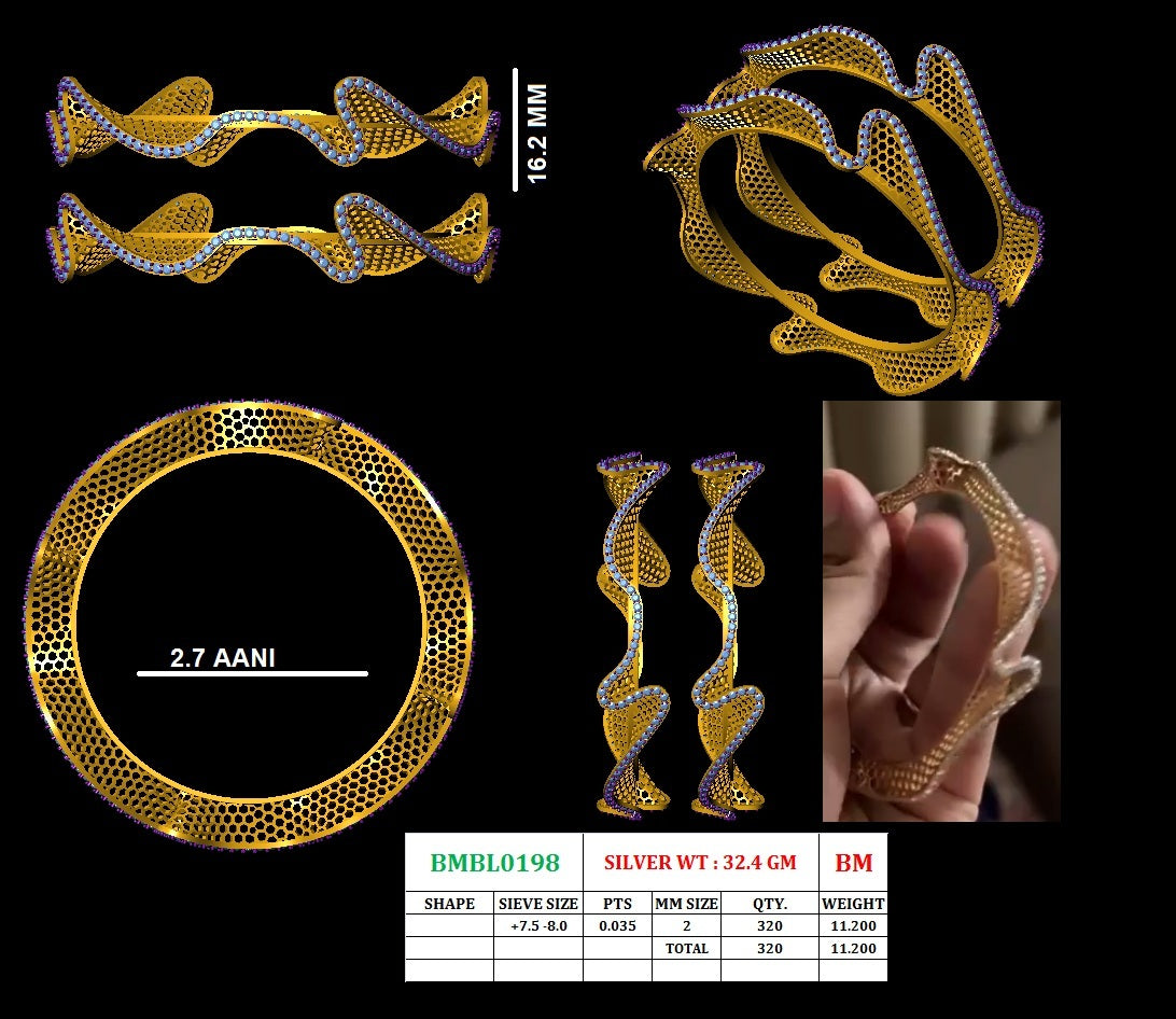 Spiral Bangle Set