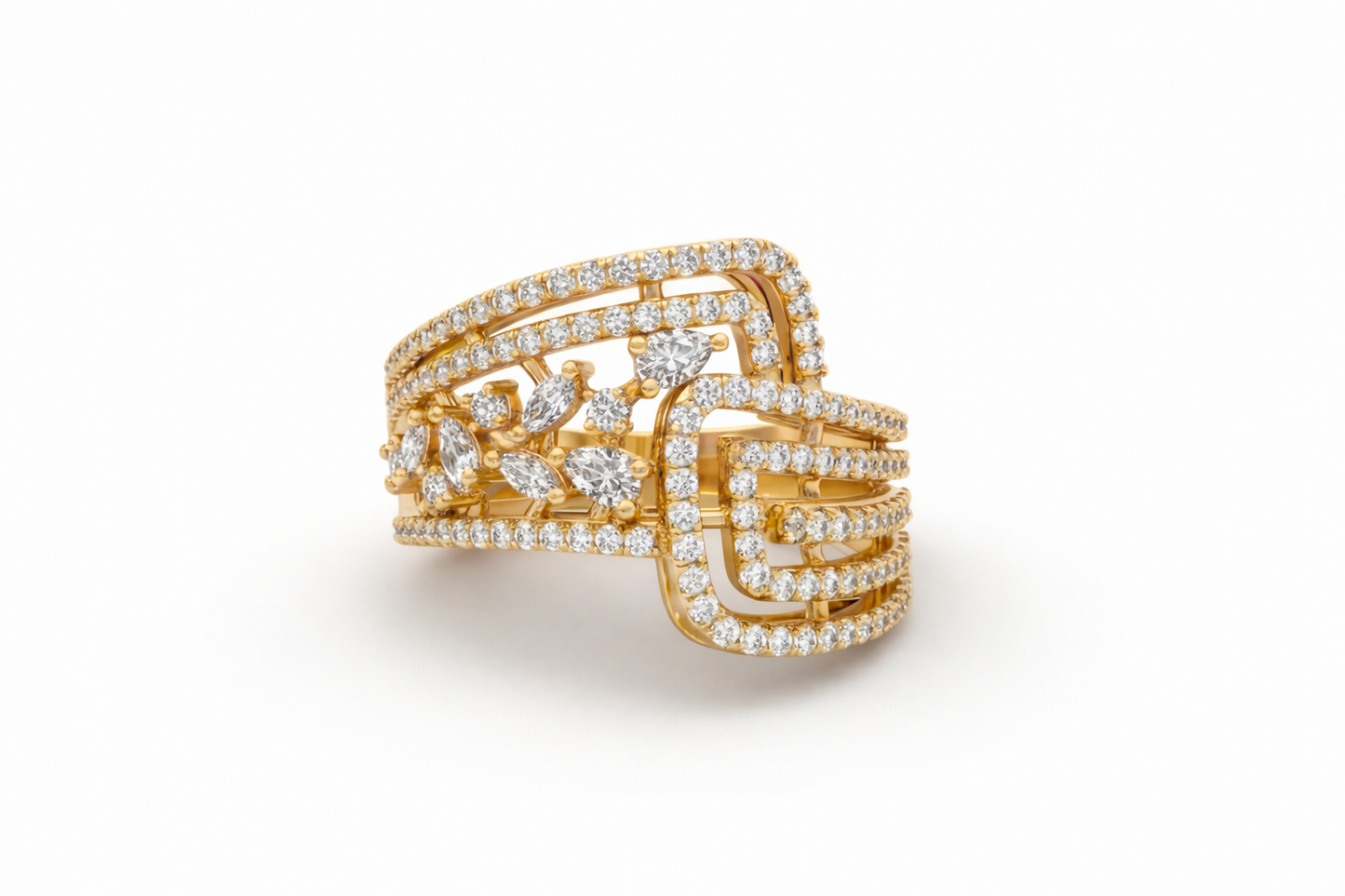 Overlapping Band Ring