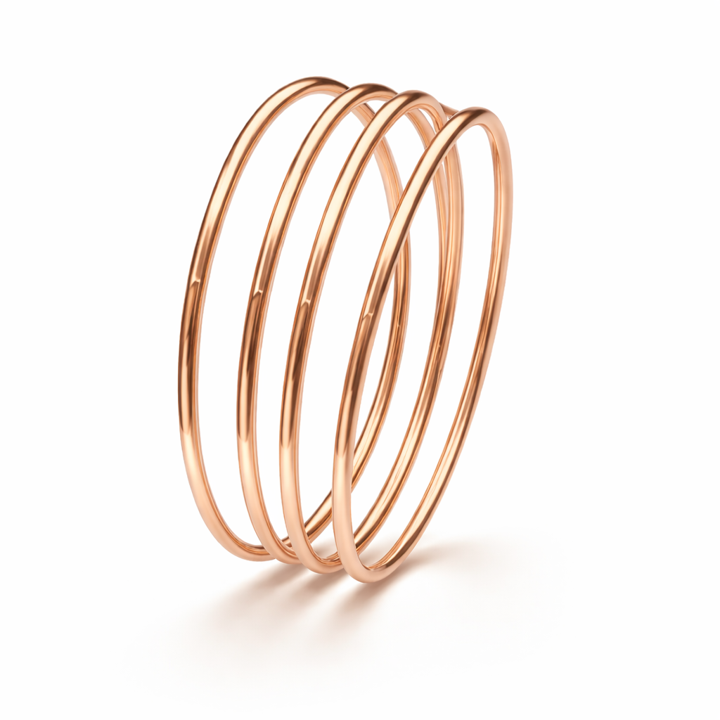 Plain Bangles - Set of Four Bangles