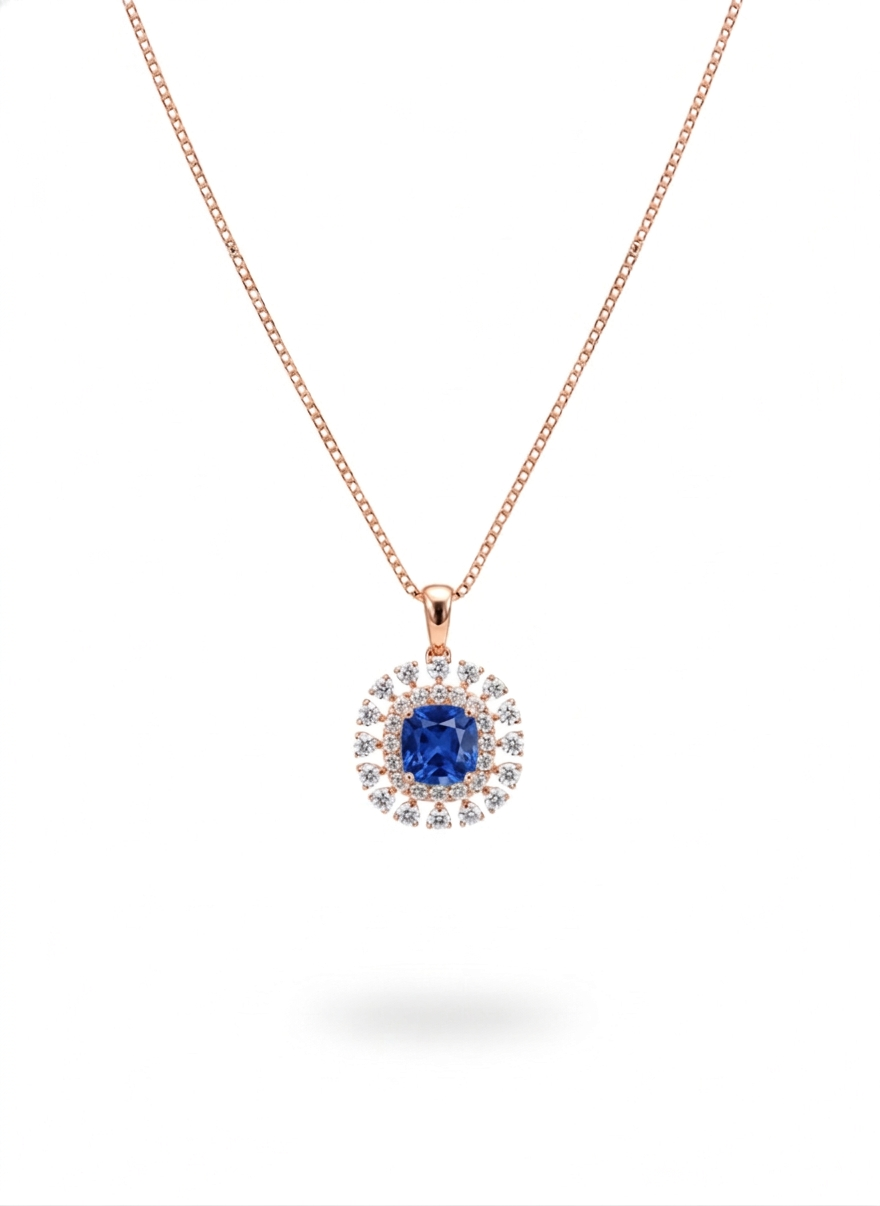 Tulip Diamond Pendant Chain