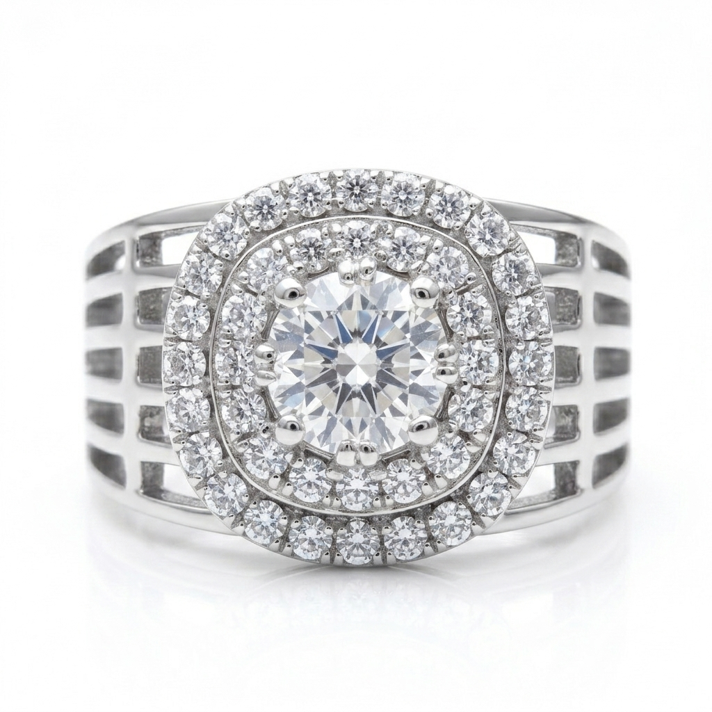 Halo Cushion Diamond Ring