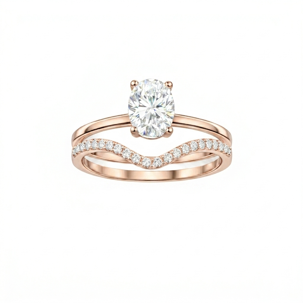 Stackable Engagement Set In Moissanite
