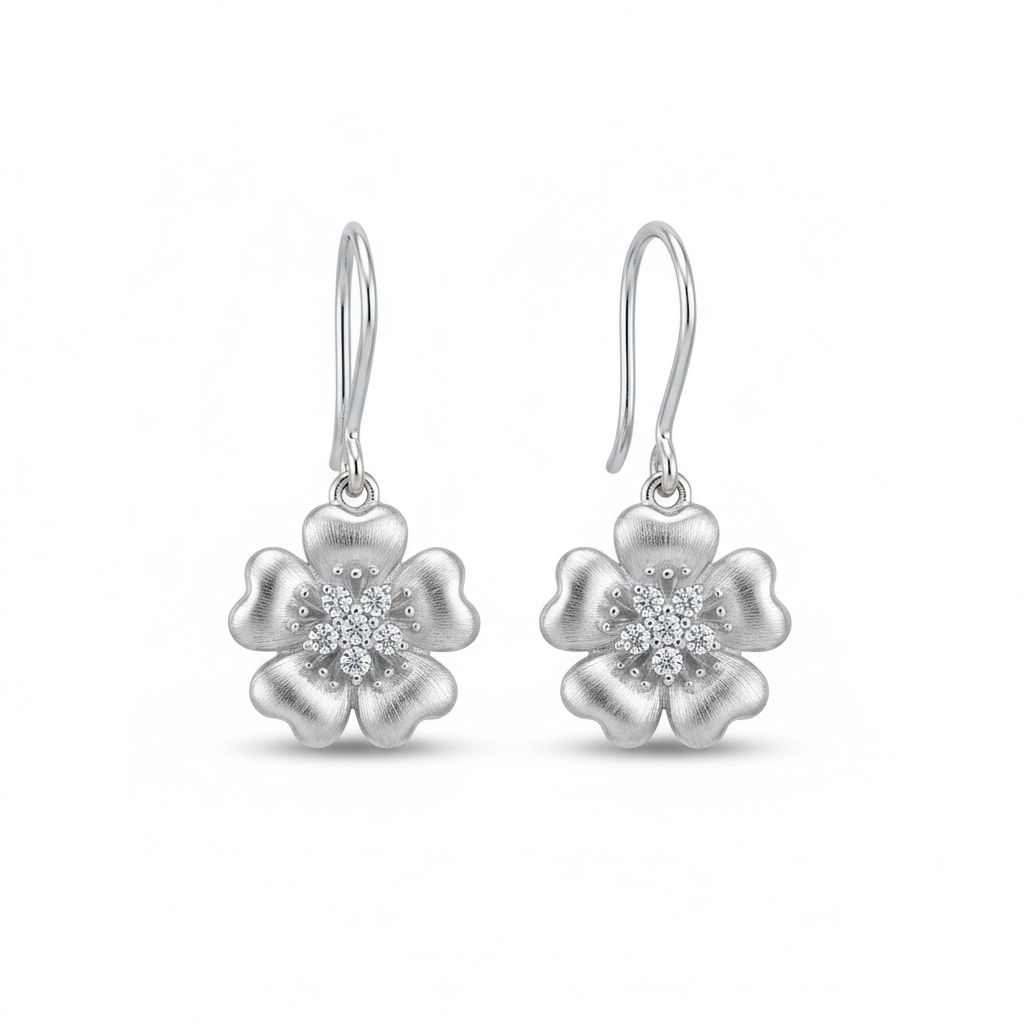 Gold Flower Earrings