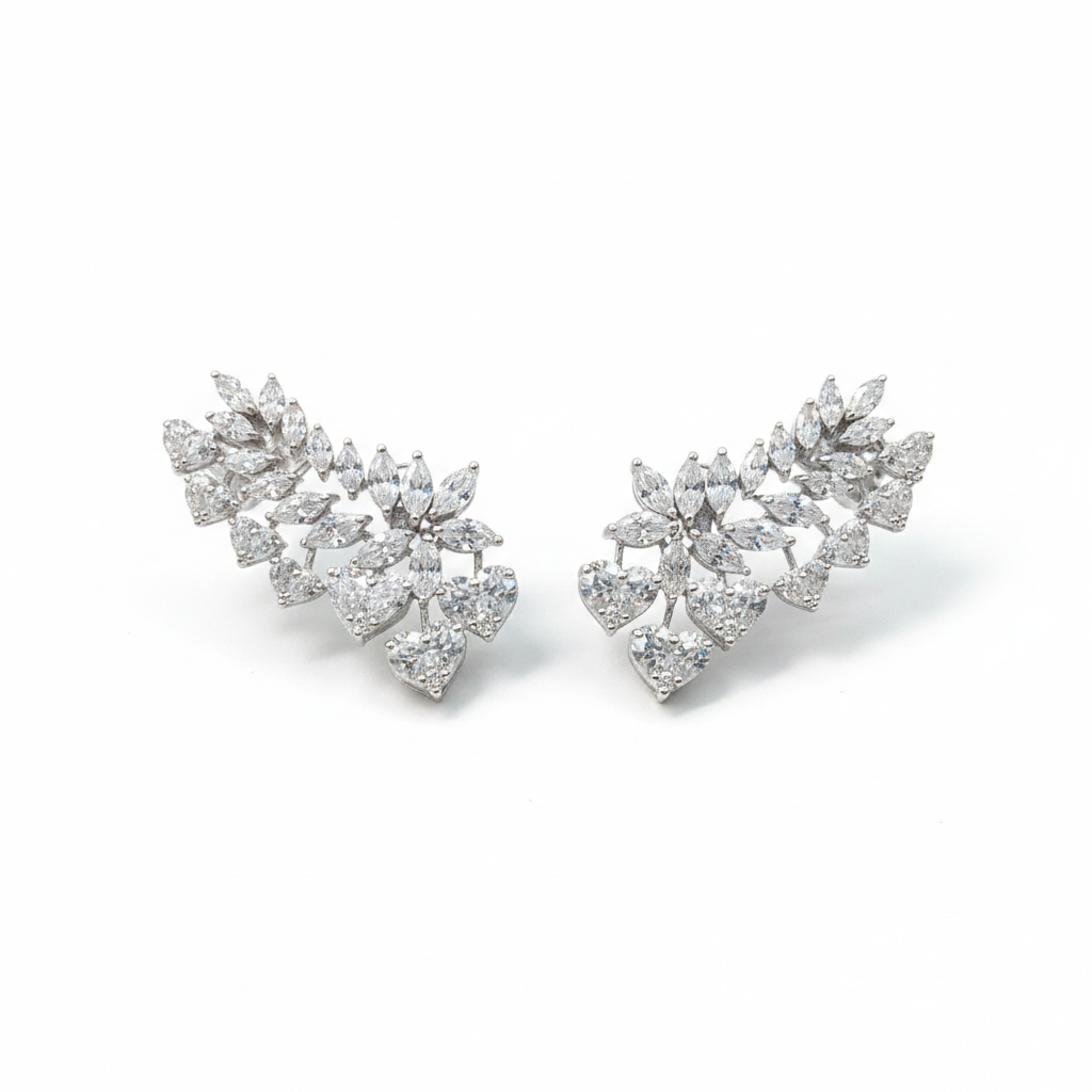 Diamond Heart Earcuff