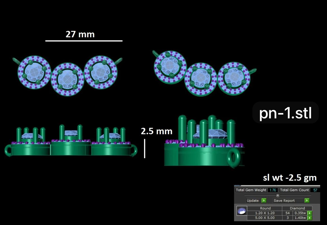 Triple Halo Mangalsutra