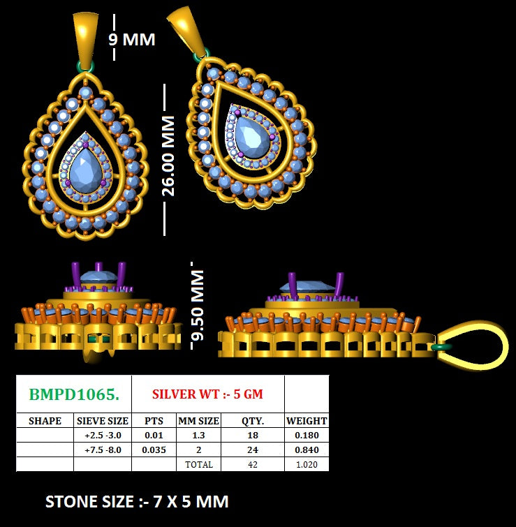 Emerald Pear Pendant