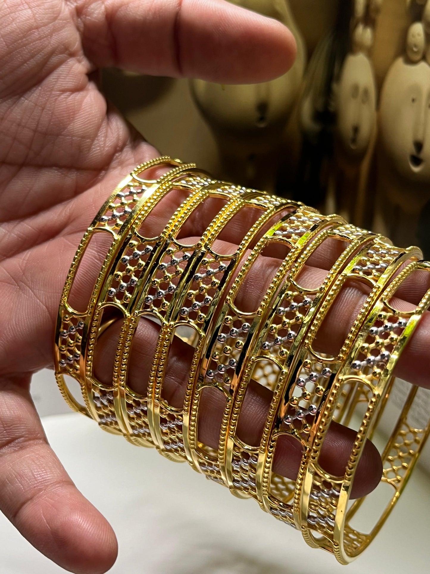 Golden Radiance Bangles Pair