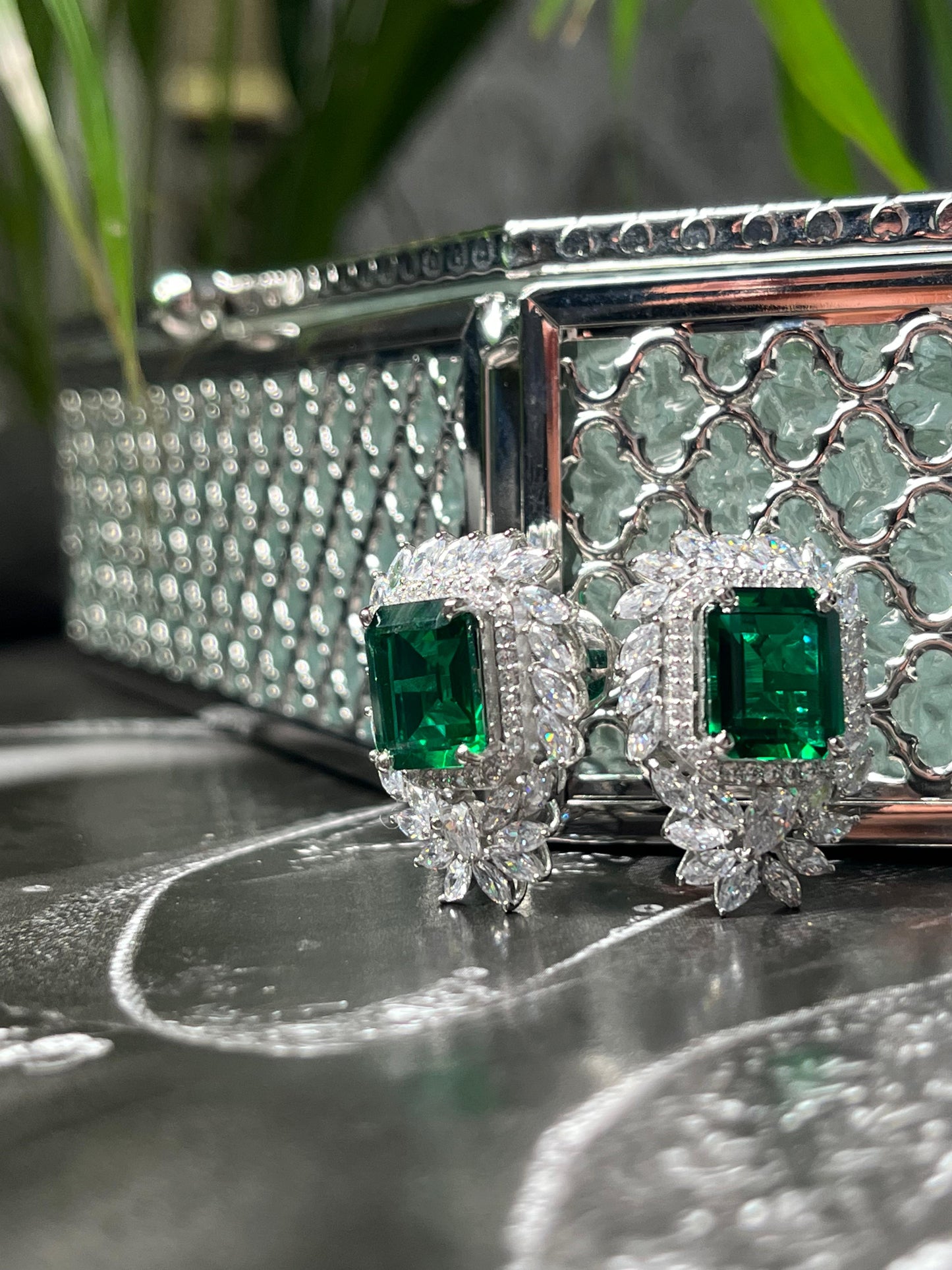 Emerald Marquise Earrings