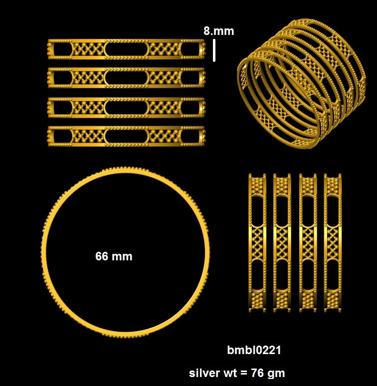 Golden Radiance Bangles Pair