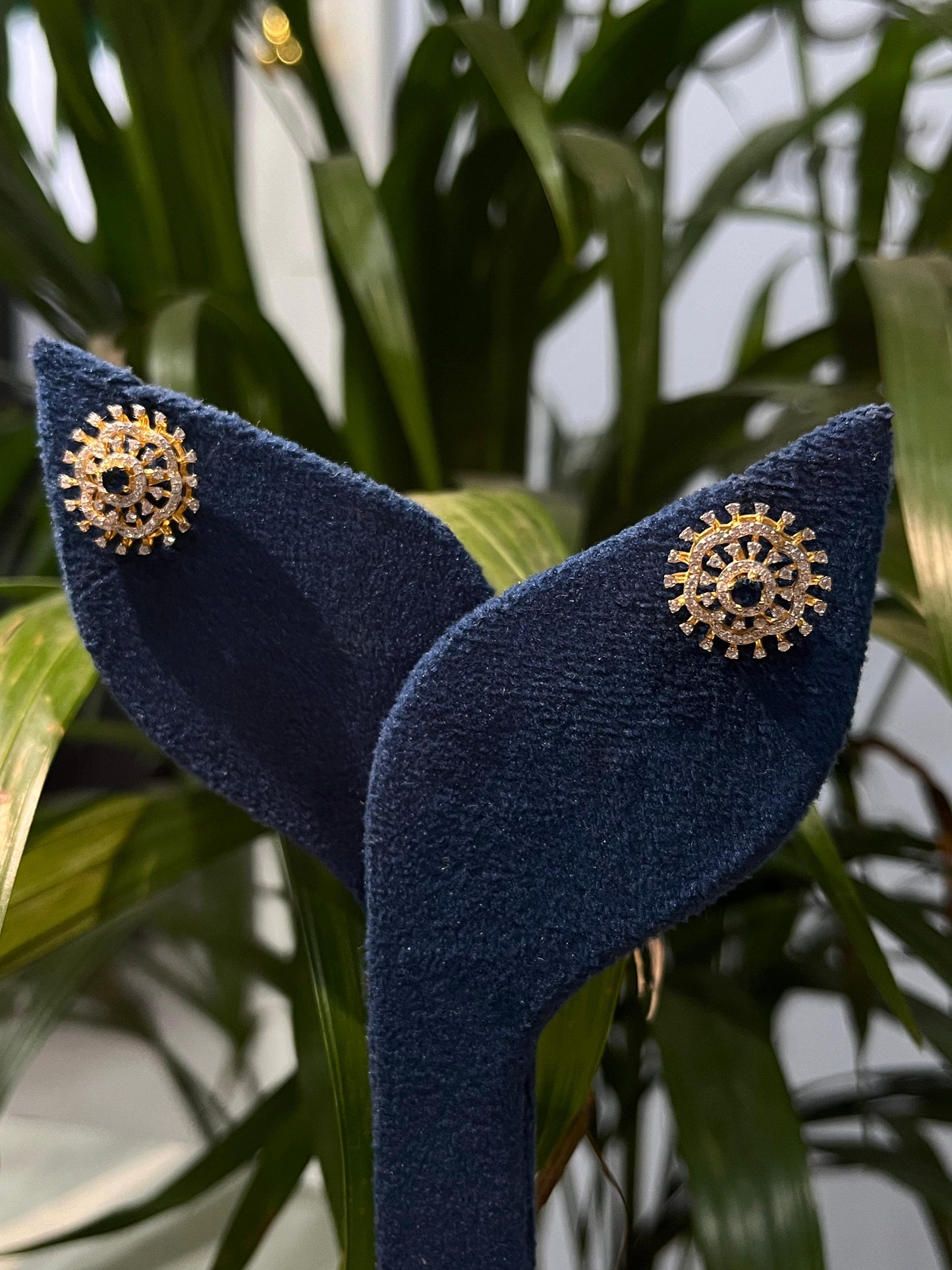 Sapphire Diamond Floral studs