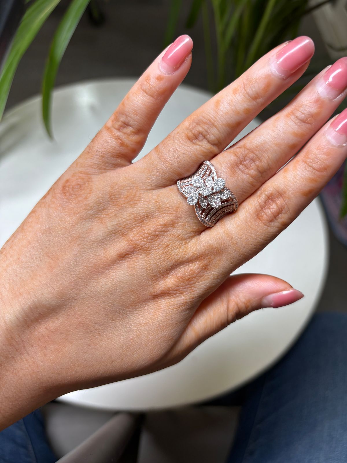 Diamond Cluster Ring