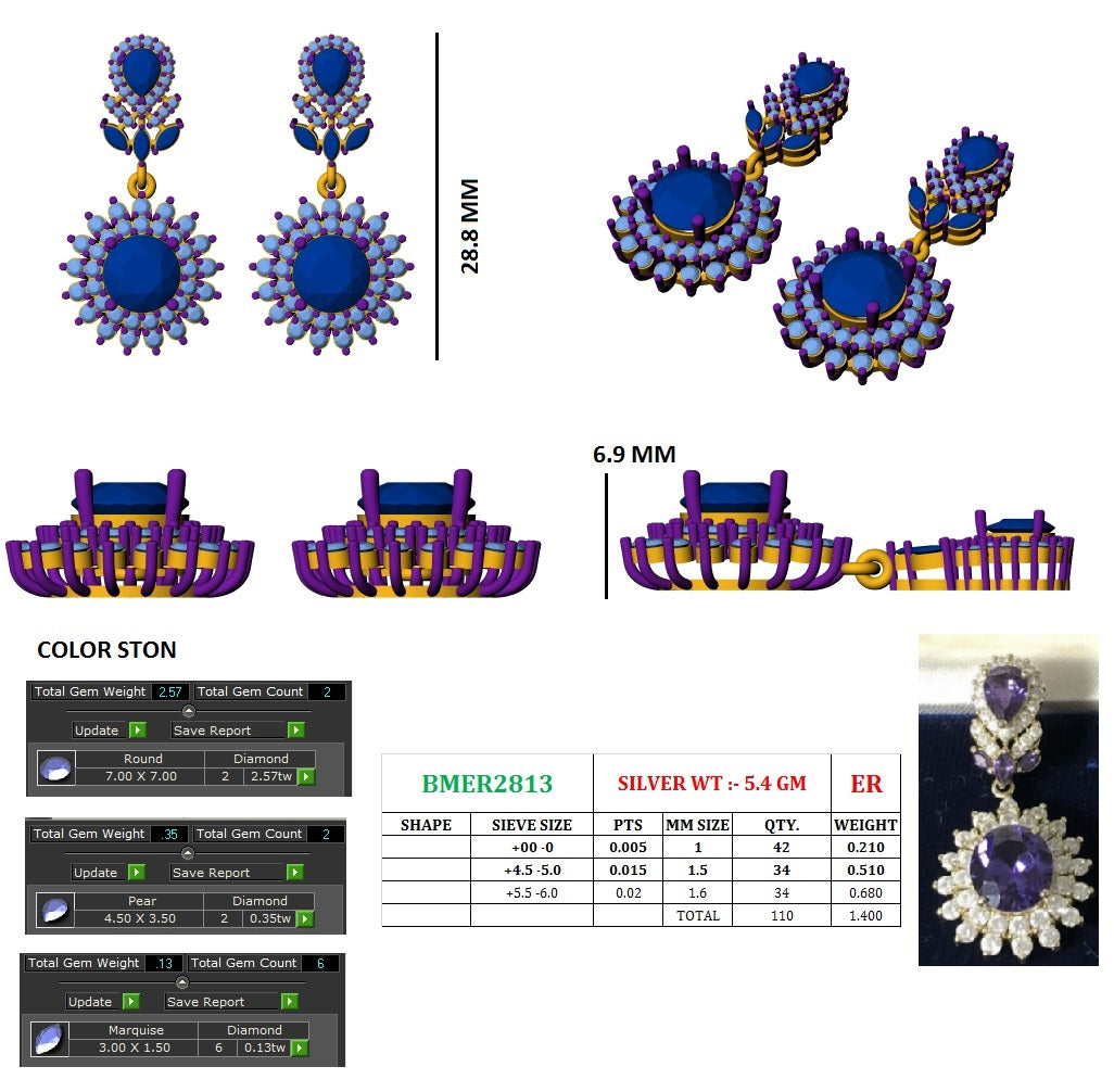 Amethyst Dangler Earrings