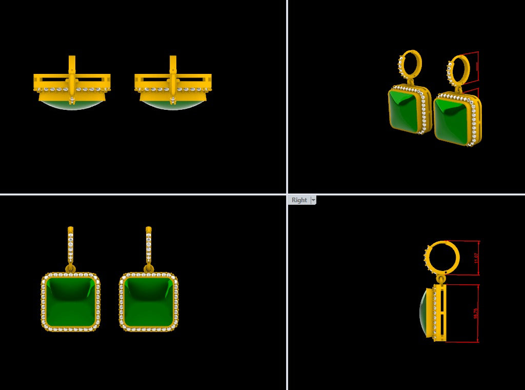 Deepika Emerald Earrings