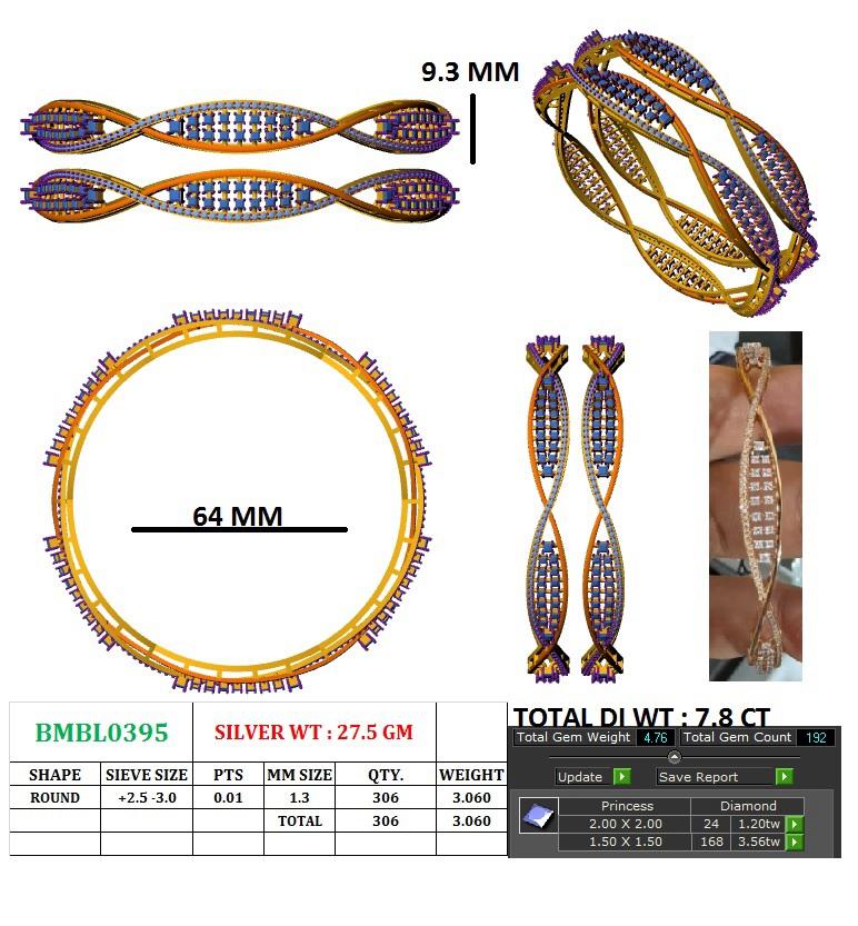 Wave Cut Bangles