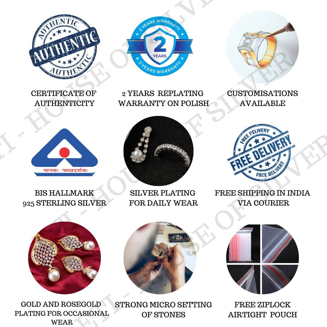 Floral earrings with Emerald Drop