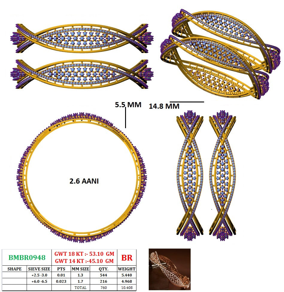 Zaria Bangles (Pair)