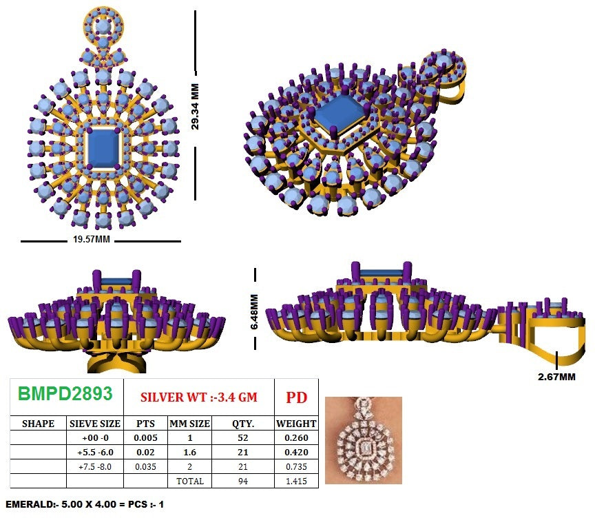 Glow Drop Pendant Chain