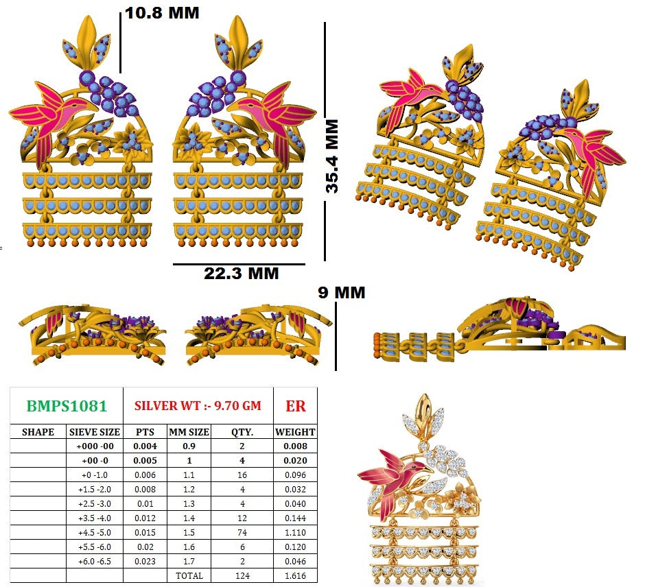 Bird Diamond Earrings