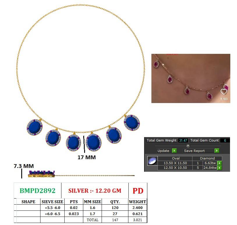 Ruby Halo Charm Necklace