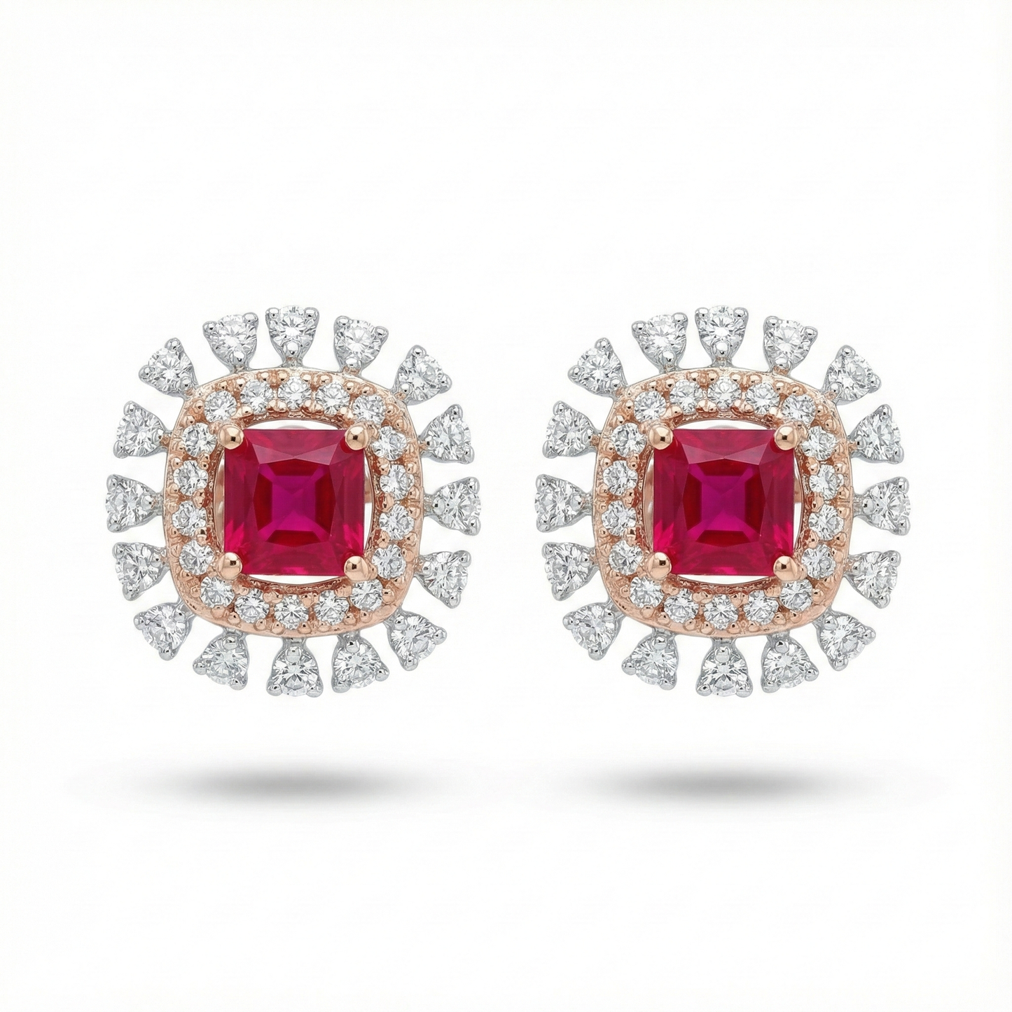 Tulip Diamond Stud Earrings