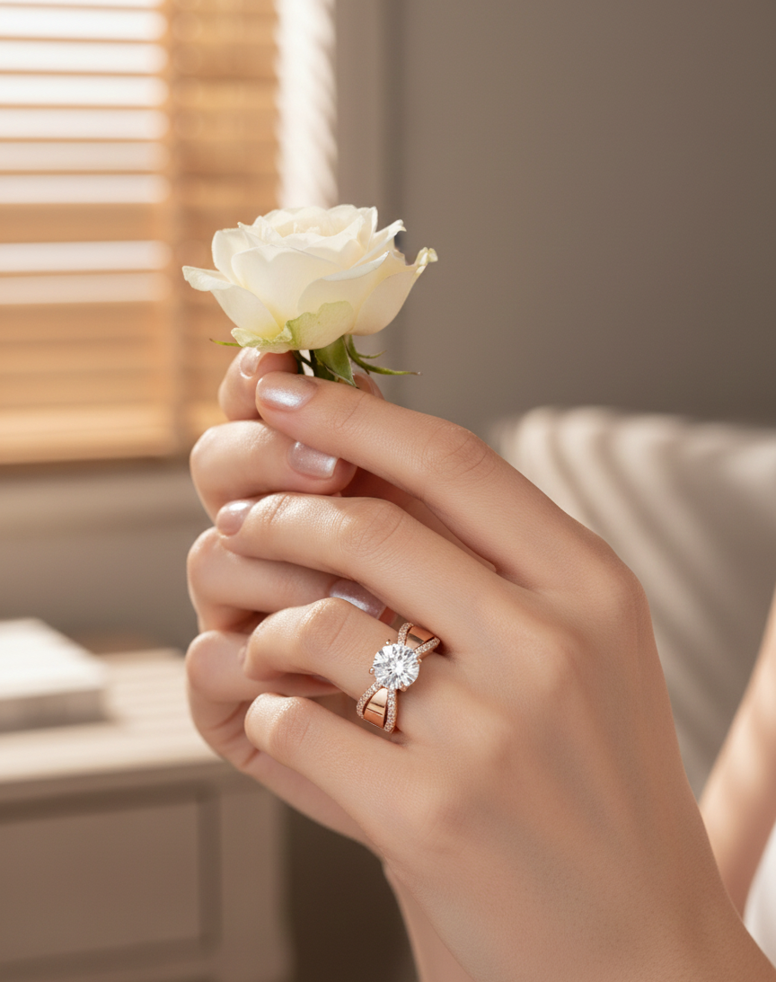 Lusture Solitaire Ring