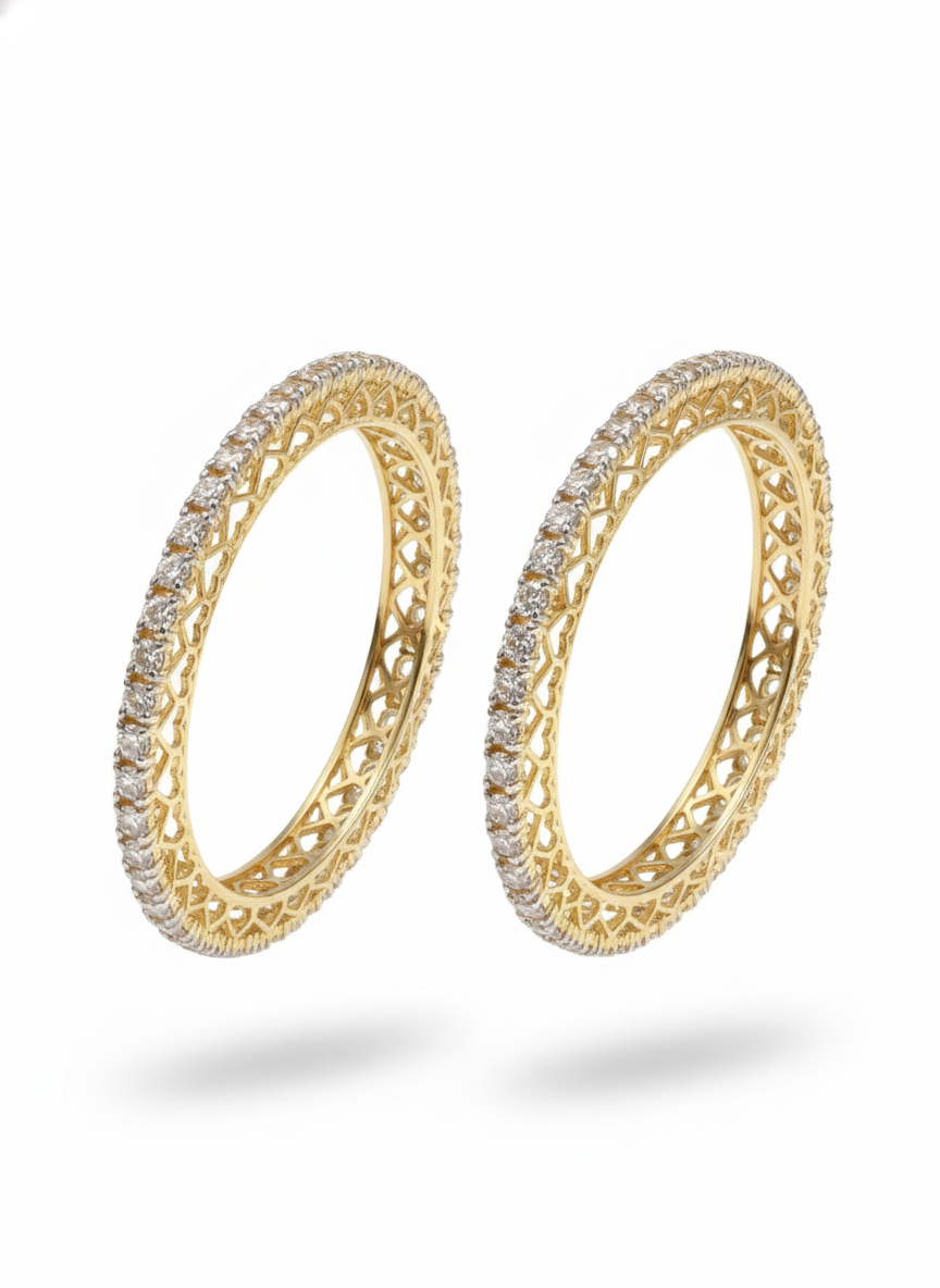 Solitaire Single Line Bangles