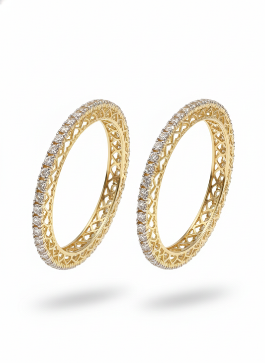 Solitaire Single Line Bangles