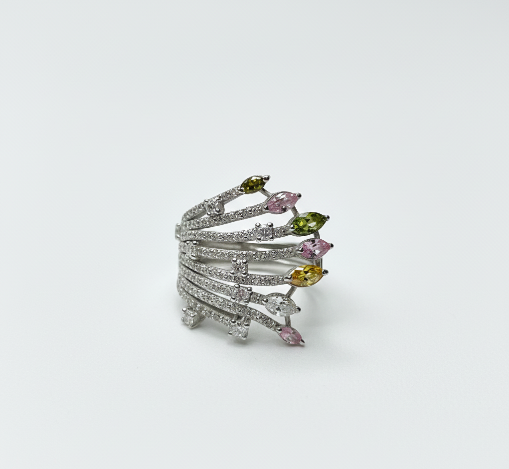 Starbust Multicolour Ring