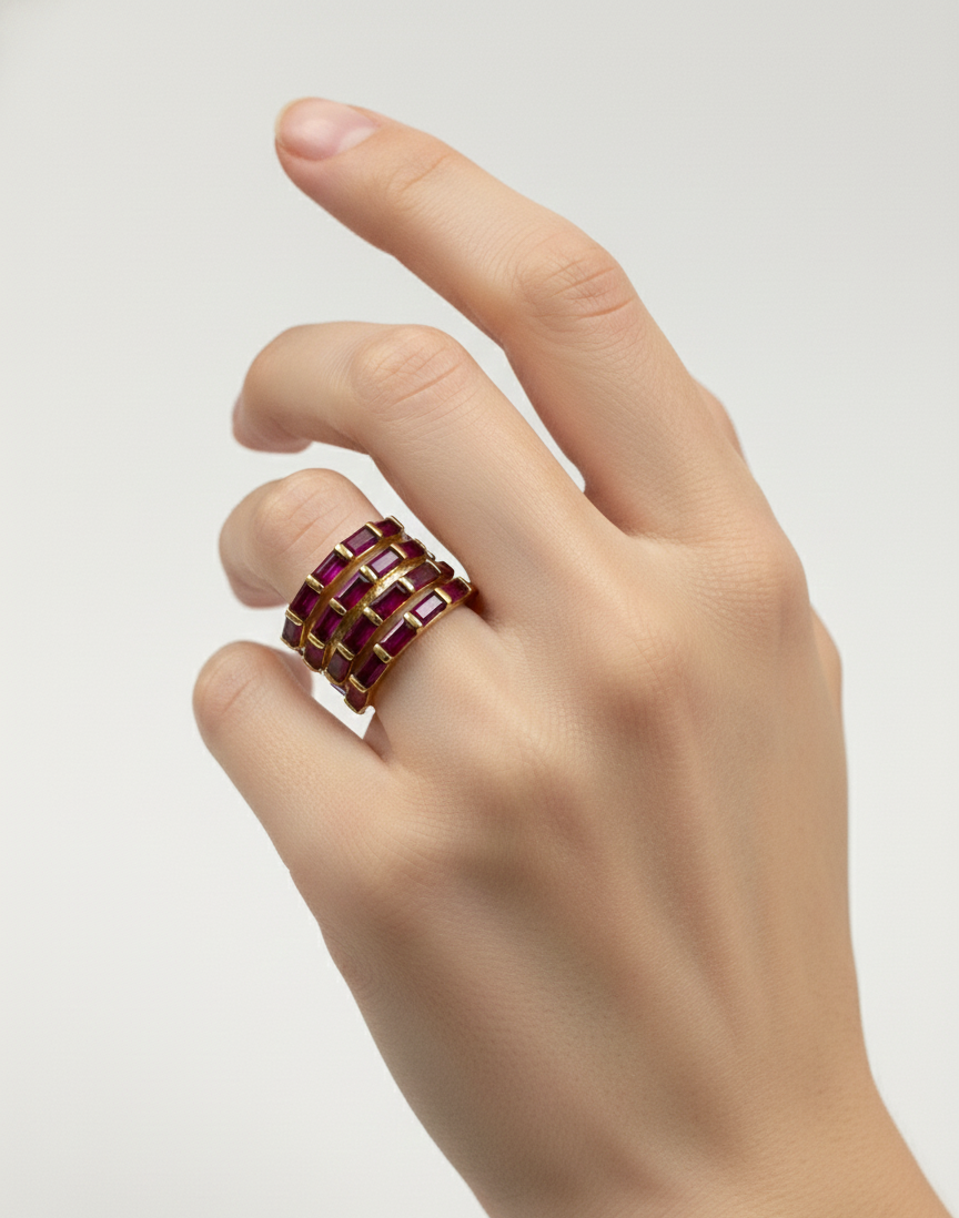 Spiral Ruby Ring