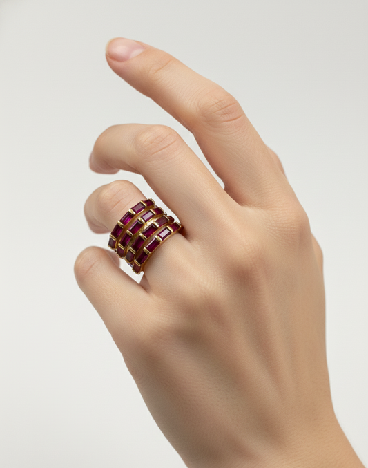 Spiral Ruby Ring