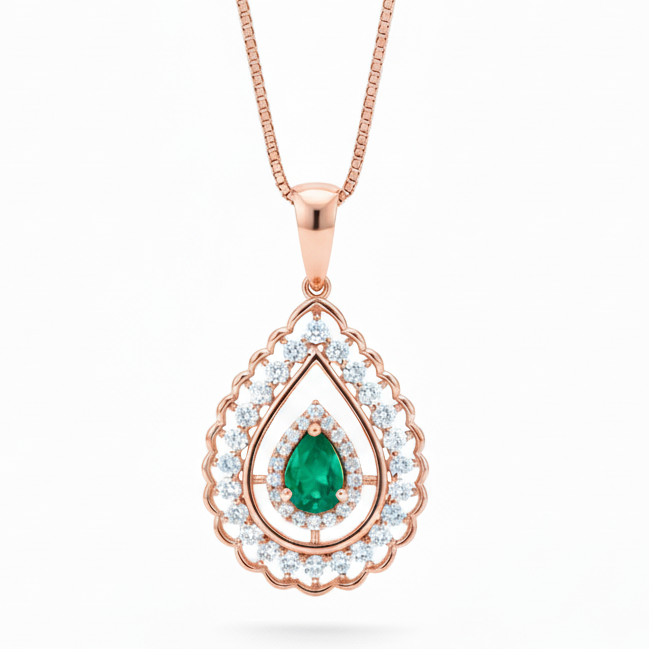 Emerald Pear Pendant
