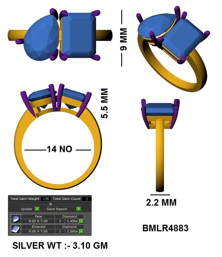 Toi Et Moi Ring (Plain Band)
