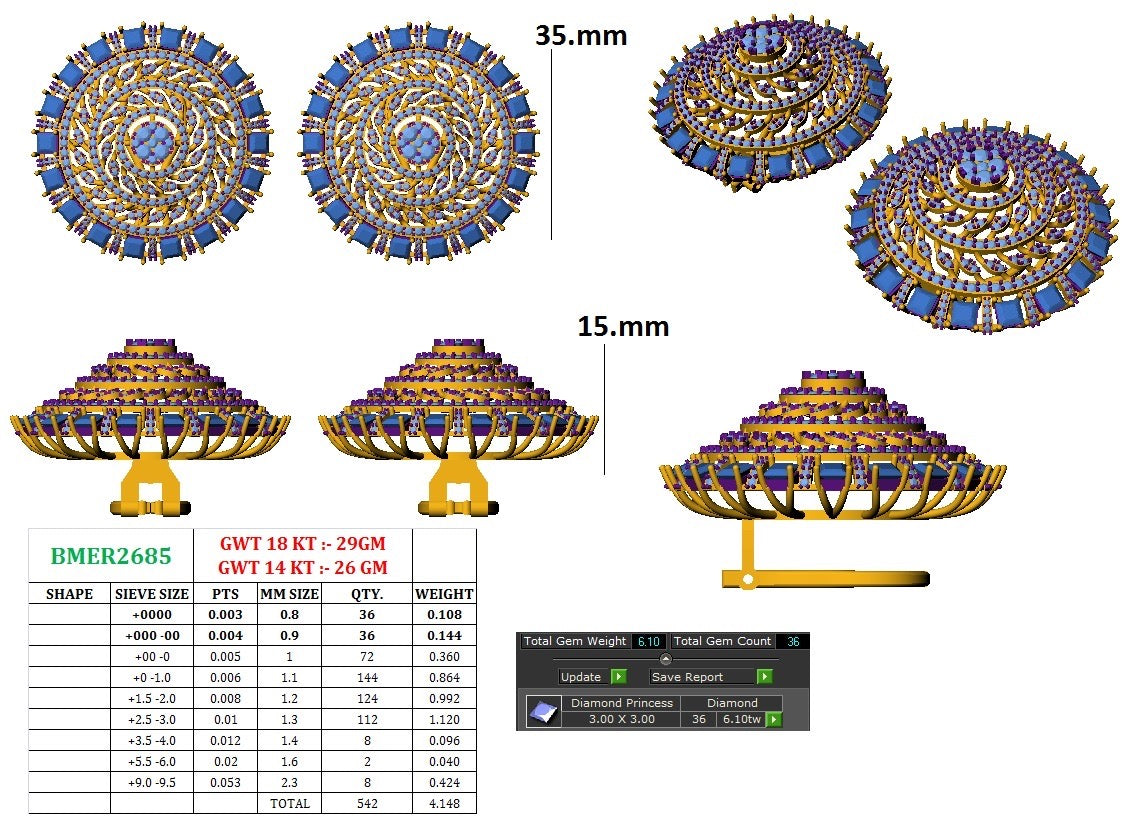 Ruby Mandala Earrings