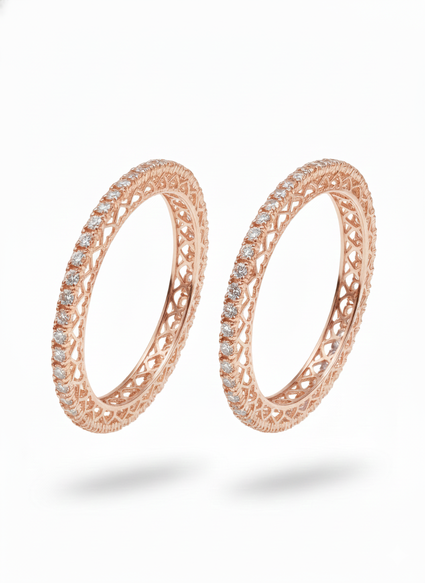 Solitaire Single Line Bangles