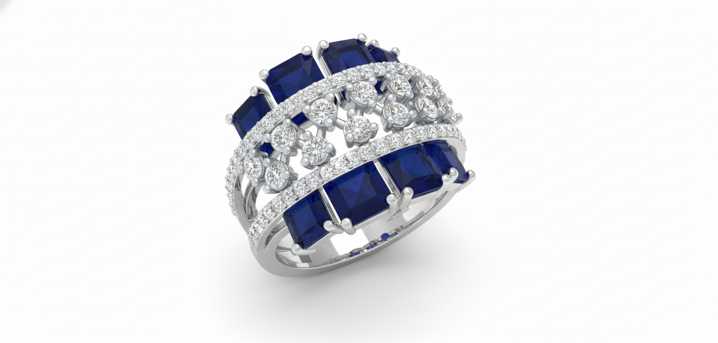 Sapphire Bloom Ring
