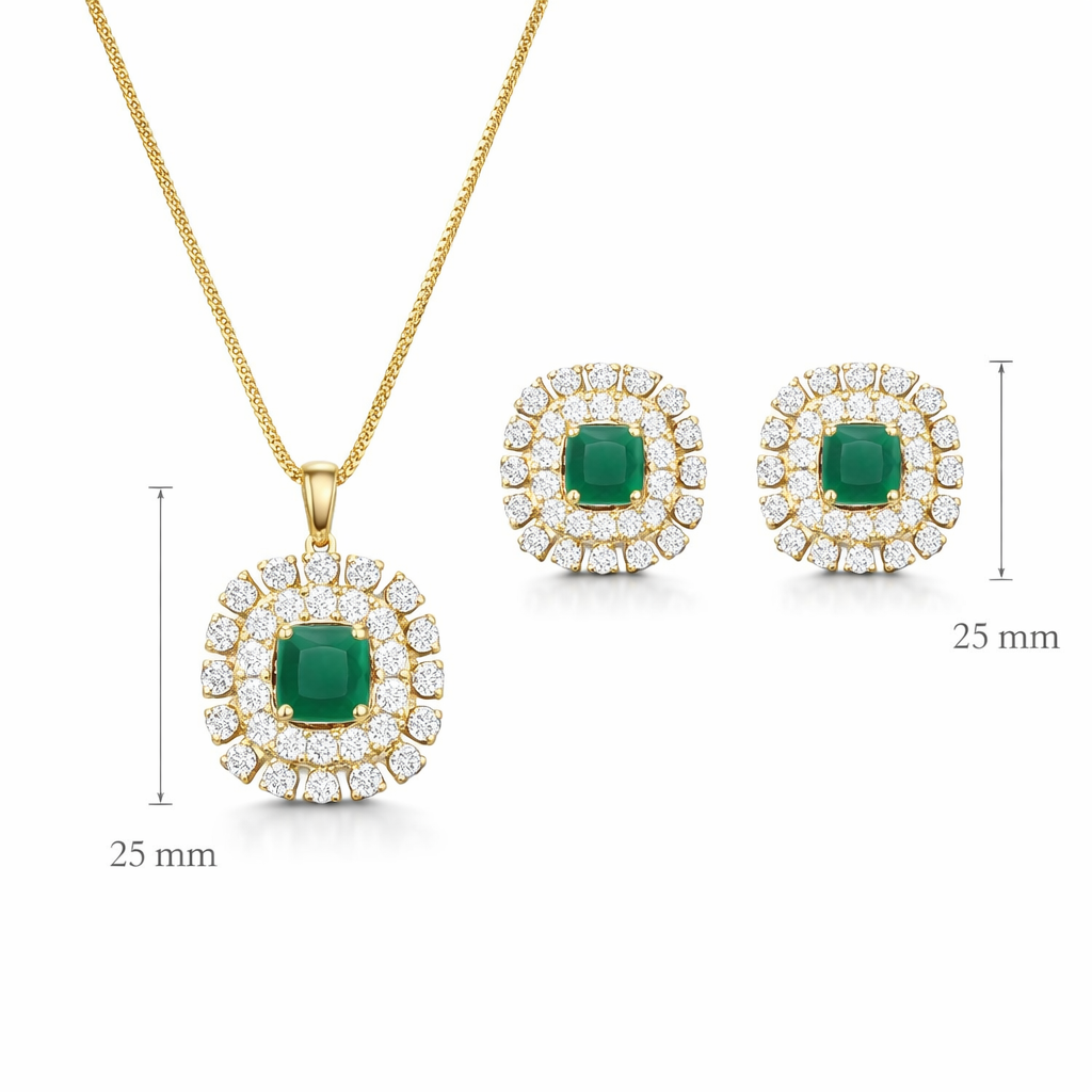 Tulip Diamond Pendant Set (Large)