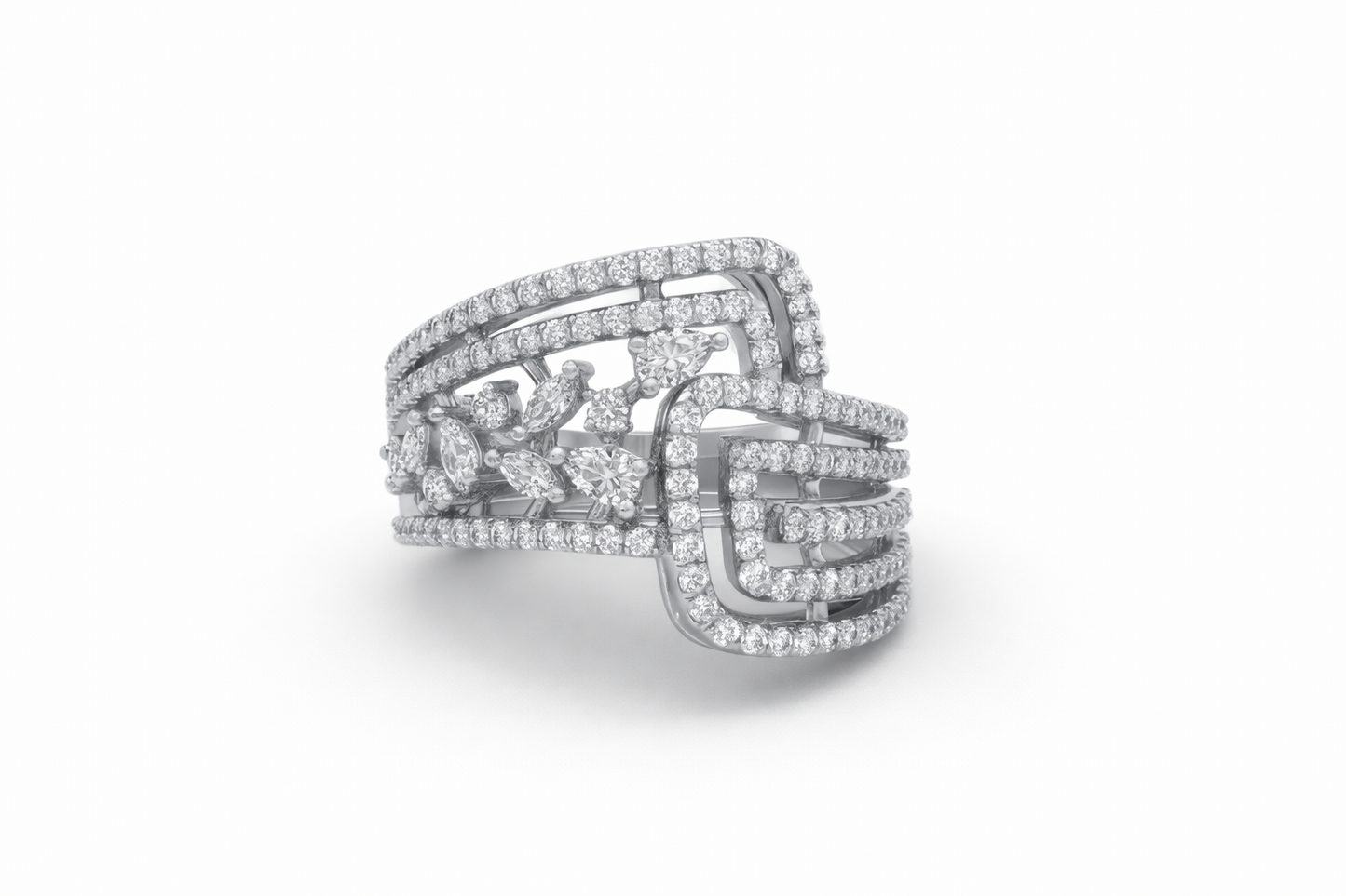 Overlapping Band Ring