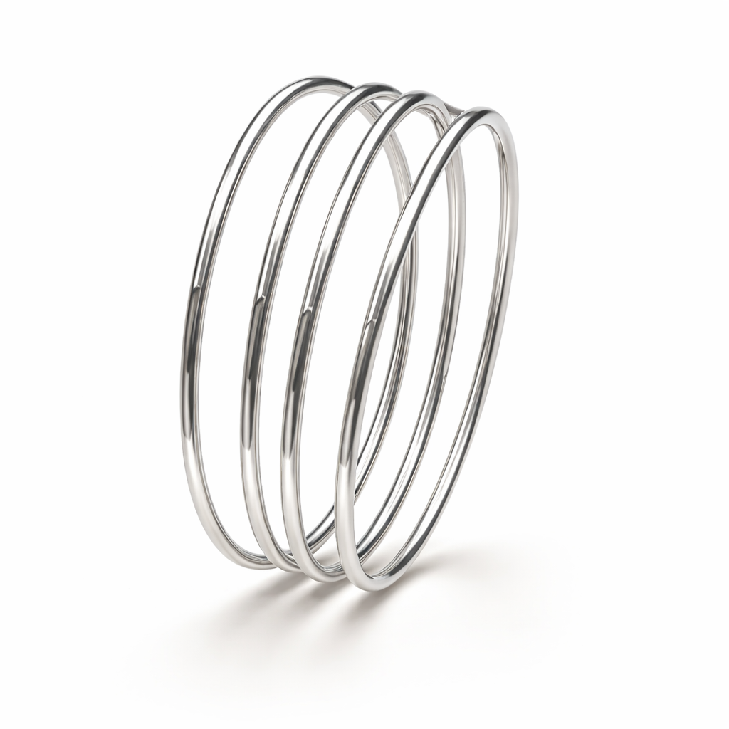 Plain Bangles - Set of Four Bangles