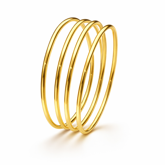 Plain Bangles - Set of Four Bangles