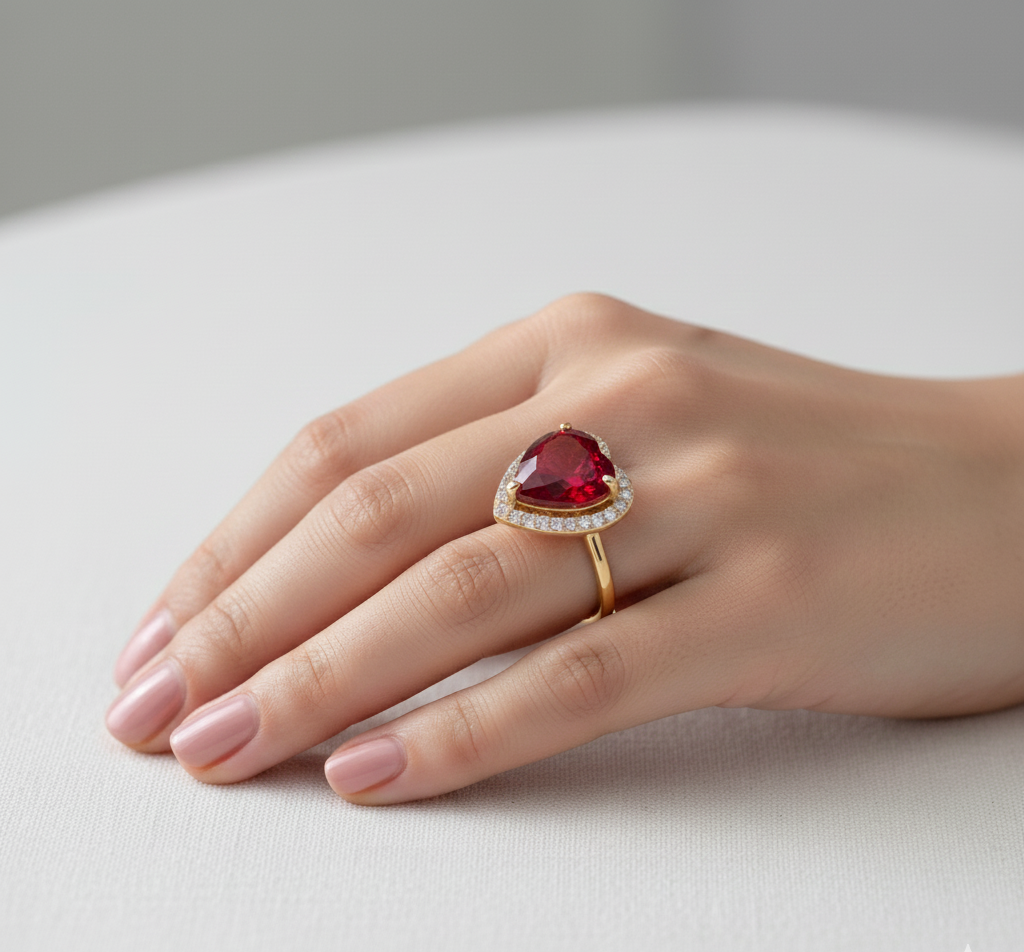 Sparkling Heart Ring