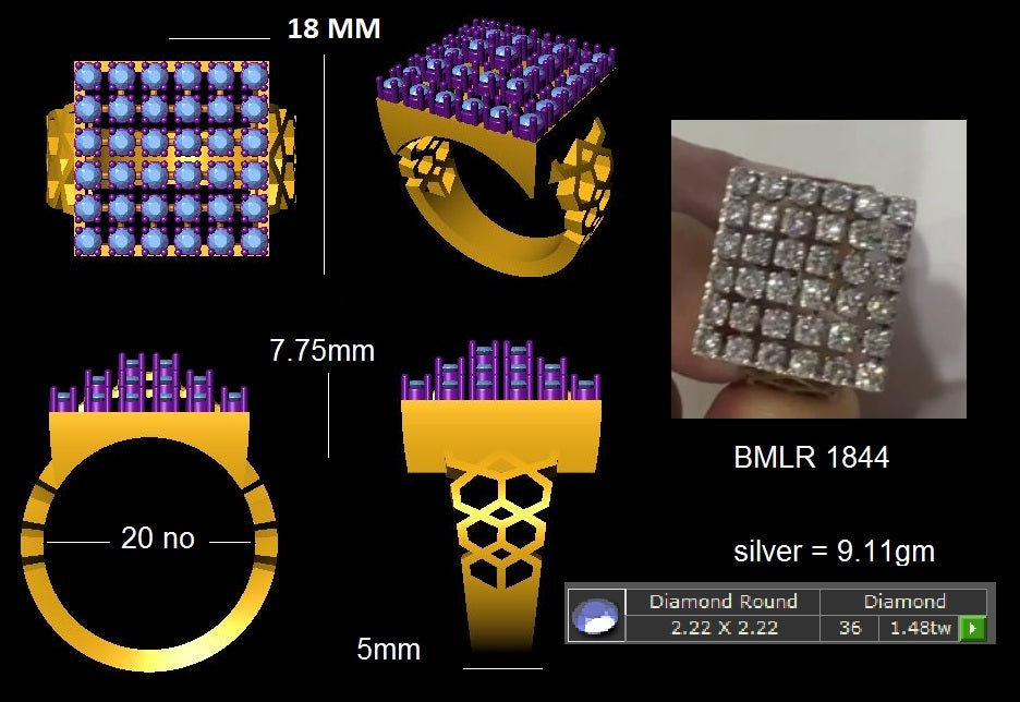 Moh Diamond Ring For Men