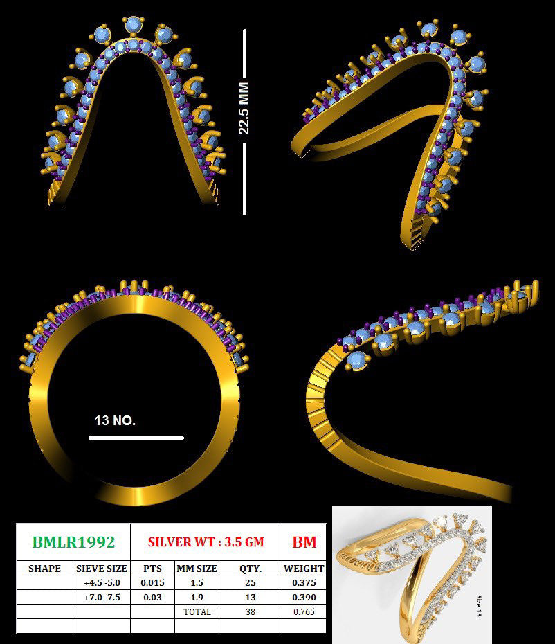 22k Gold Filigree Vanki Ring | Raj Jewels