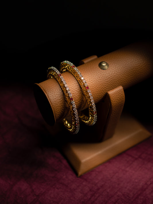 Rosette Diamond Bangles
