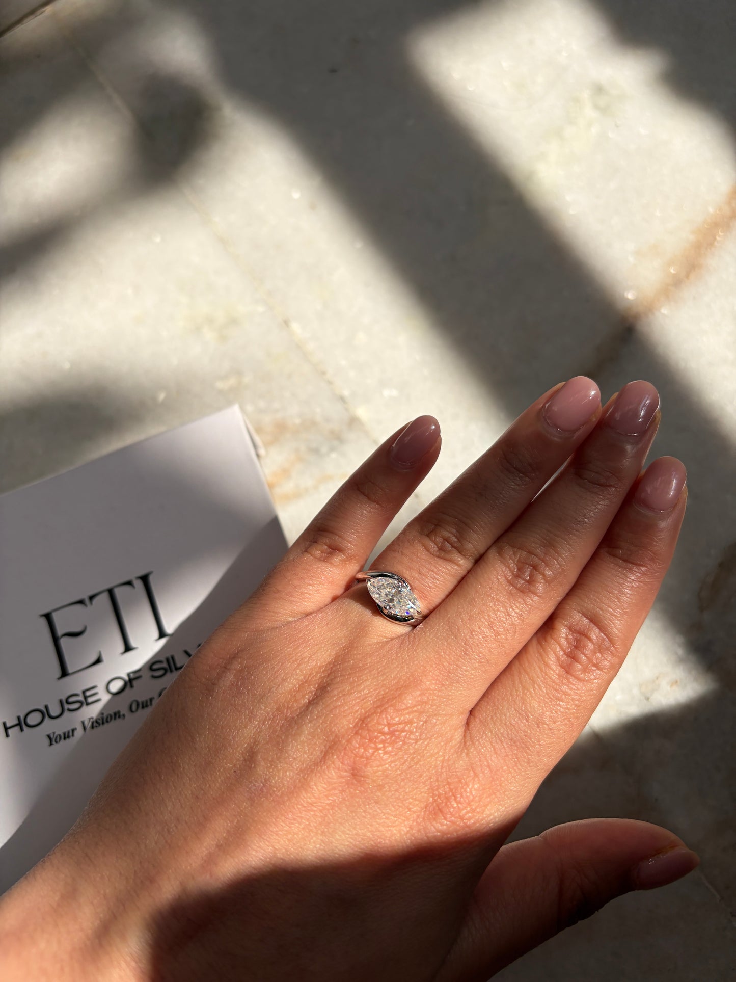 Marquise Moissanite Ring