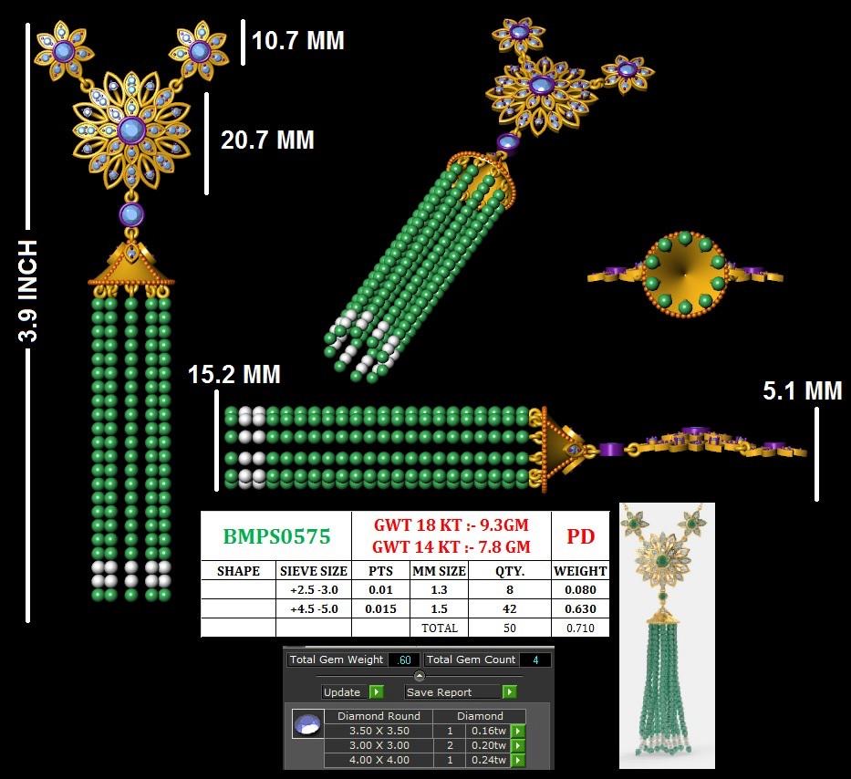 Luxurious Emerald Pendant Set