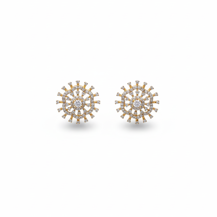 Sapphire Diamond Floral studs