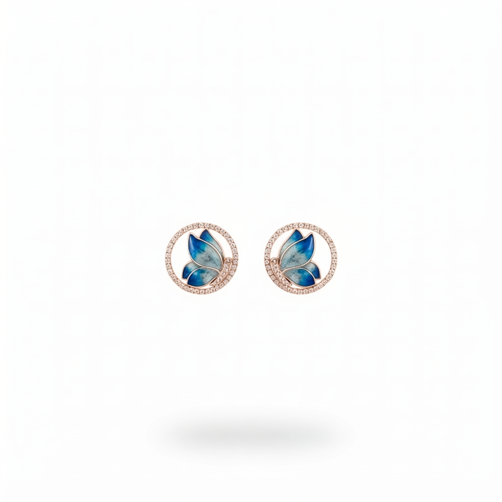 Butterfly Circle Earrings